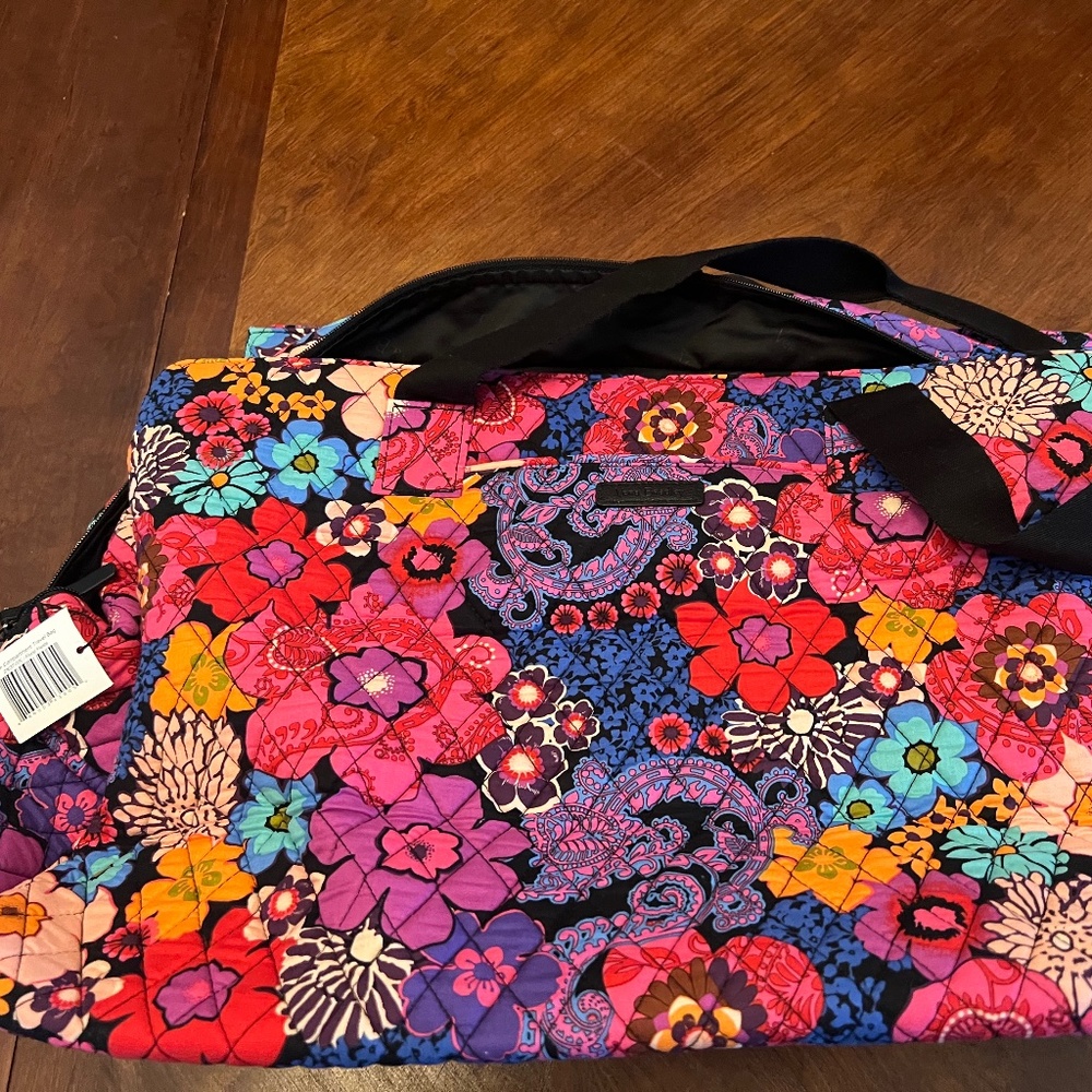 Vera Bradley Triple Compartment Travel Bag - Floral Fiesta NWT